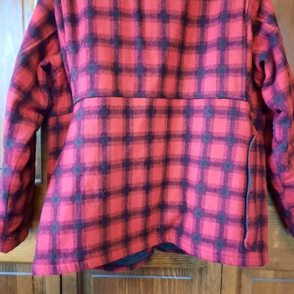 Vintage 1980s Woolrich Classic wool red buffalo check plaid winter coat jacket - Picture 12 of 15